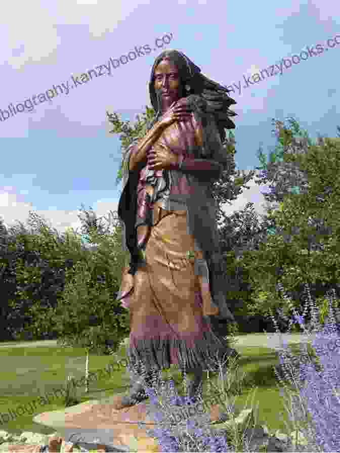 A Portrait Of Sacajawea, A Native American Woman, Standing In A Field With The Rocky Mountains In The Background Sacajawea Joseph Bruchac