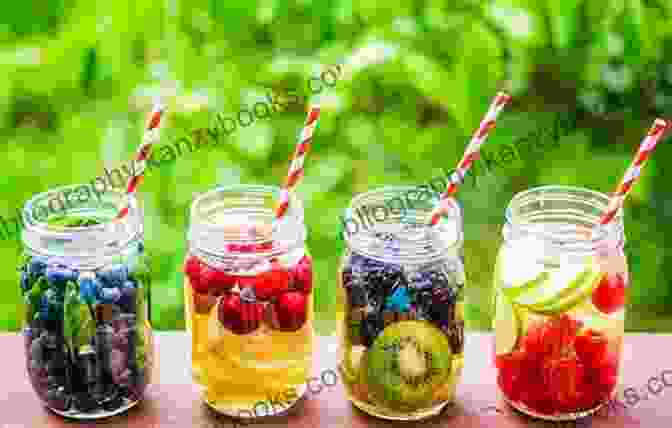 A Variety Of Fruit Infused Waters Arranged In Clear Glasses Fruit Infusion: A Collection Of Day Spa Inspired Fruit Infused Waters