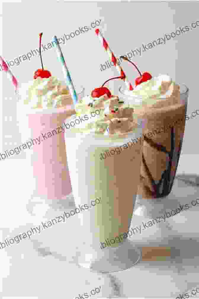 A Variety Of Milkshakes In Different Flavors, Topped With Whipped Cream And Colorful Sprinkles. Absolutely Perfect Milkshake Cookbook: 30 Mouthwatering Milkshake Recipes That You Can T Neglect