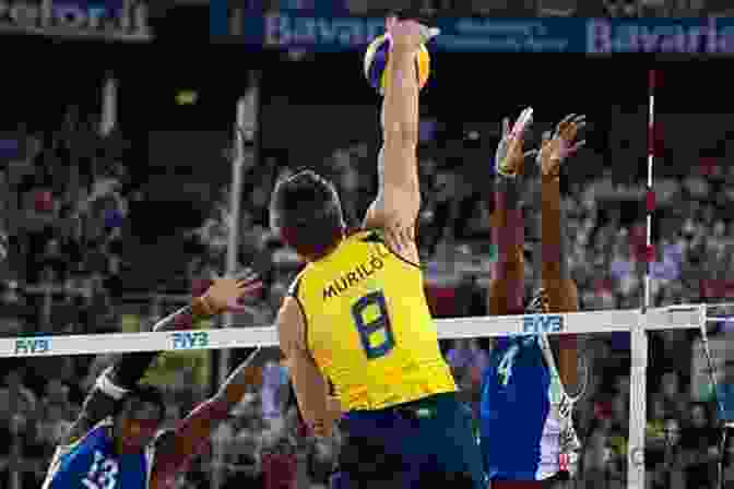 Volleyball Players Jumping To Spike The Ball, Showcasing Aerial Acrobatics And Kinetic Energy. The Science Behind Soccer Volleyball Cycling And Other Popular Sports (Science Of The Summer Olympics)